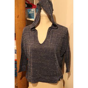 Hollister V Neck top with Cap Blue Size XS preowned